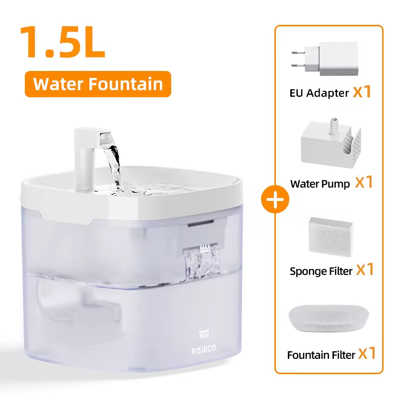 Rechargeable Cat Water Fountain – Fresh, Flowing Water for Healthy, Happy Pets